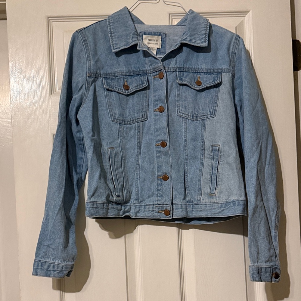Forever 21 Light Blue Denim Jacket - Classic Jean Coat